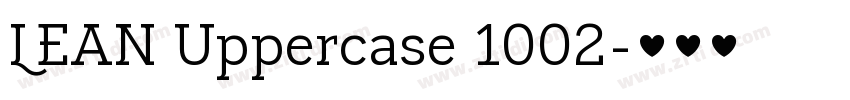 LEAN Uppercase 1002字体转换